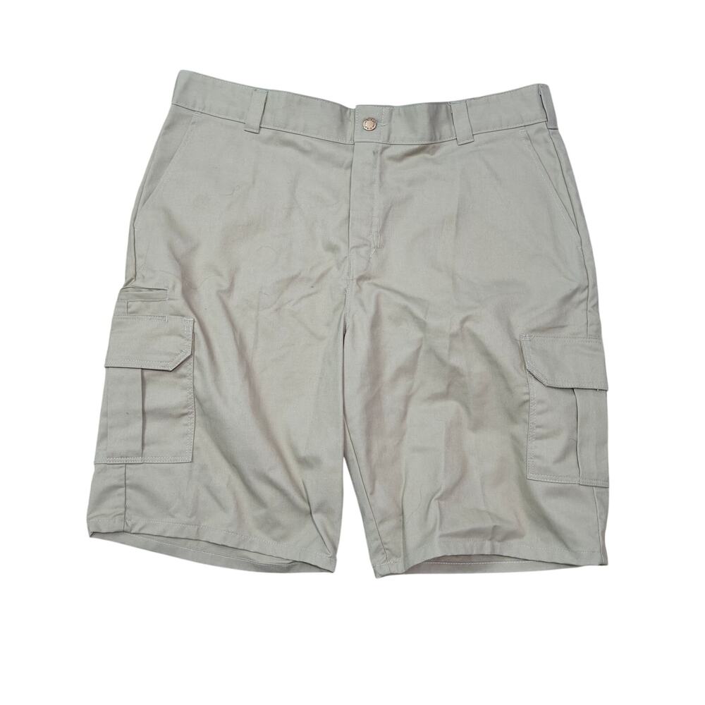 Dickies Khaki Relaxed Fit Duck Cargo Shorts 11" Mens 40